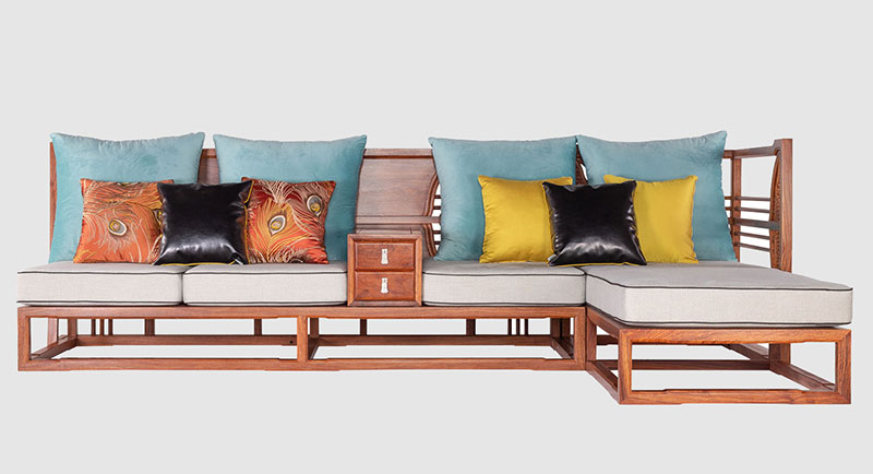 渝中中式家居装修实木沙发组合家具效果图